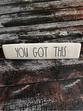 Rae Dunn White  "You Got This" Ceramic Decor